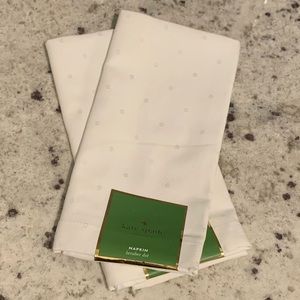 NWT Set Kate Spade Larabee Dot FreshCream Napkins